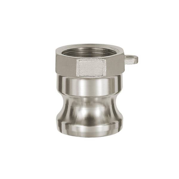 RIEGLER Kamlok-Schnellkupplungsstecker mit Innengewinde, Typ A, ES 1.4401, G 3, Stecker-Ø 92 mm, PN max. 16 bar, Temp. -