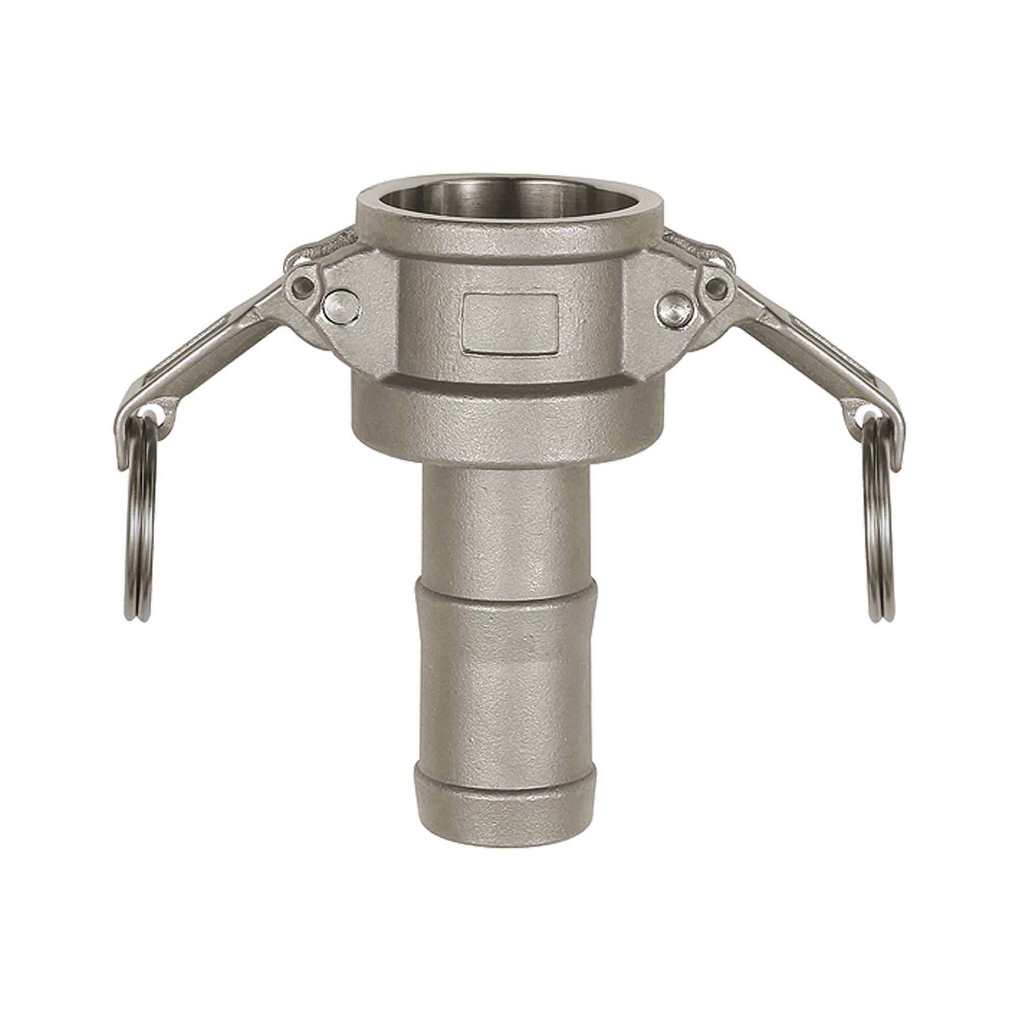 RIEGLER Kamlok-Schnellkupplungsdose, Schlauchstutzen, Typ C, ES 1.4401, LW 19, für Stecker-Ø 32 mm, PN max. 16 bar, Temp-0