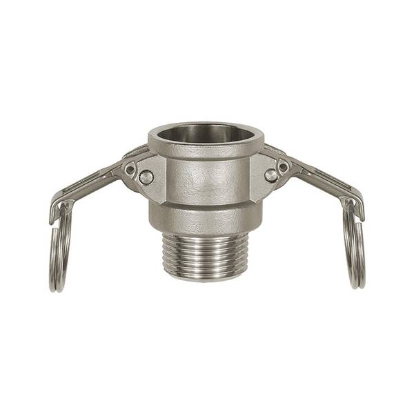 RIEGLER Kamlok-Schnellkupplungsdose mit Außengewinde, Typ B, ES 1.4401, R 4, für Stecker-Ø 120 mm, PN max. 16 bar, Temp.