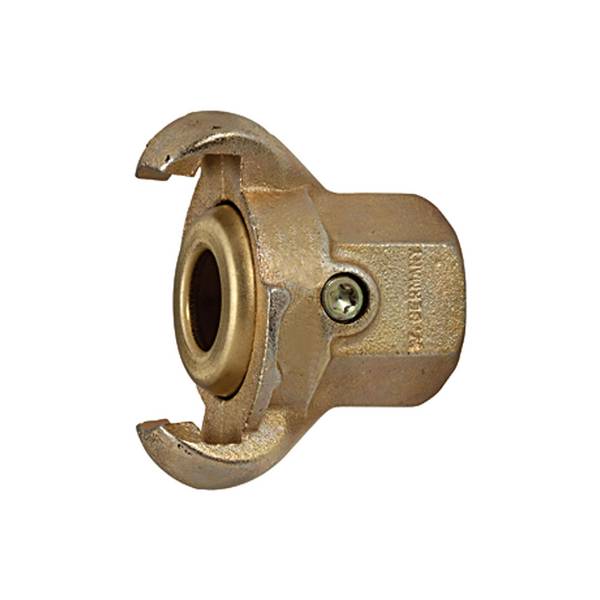 RIEGLER Klauenkupplung mit IG, G 3/4, mit Messing-Dichtung, Temperguss verz. und gelb passiviert, PN max. 10 bar, Temp.