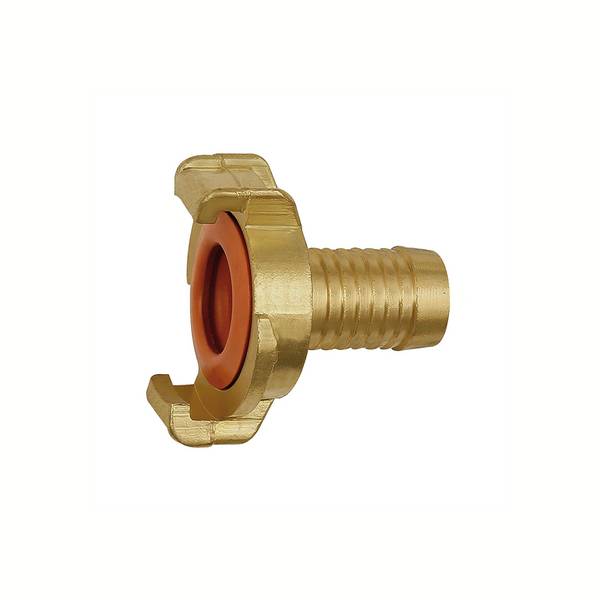 GEKA-Schlauchstück, starr, für Trinkwasser, Messing blank, LW 25