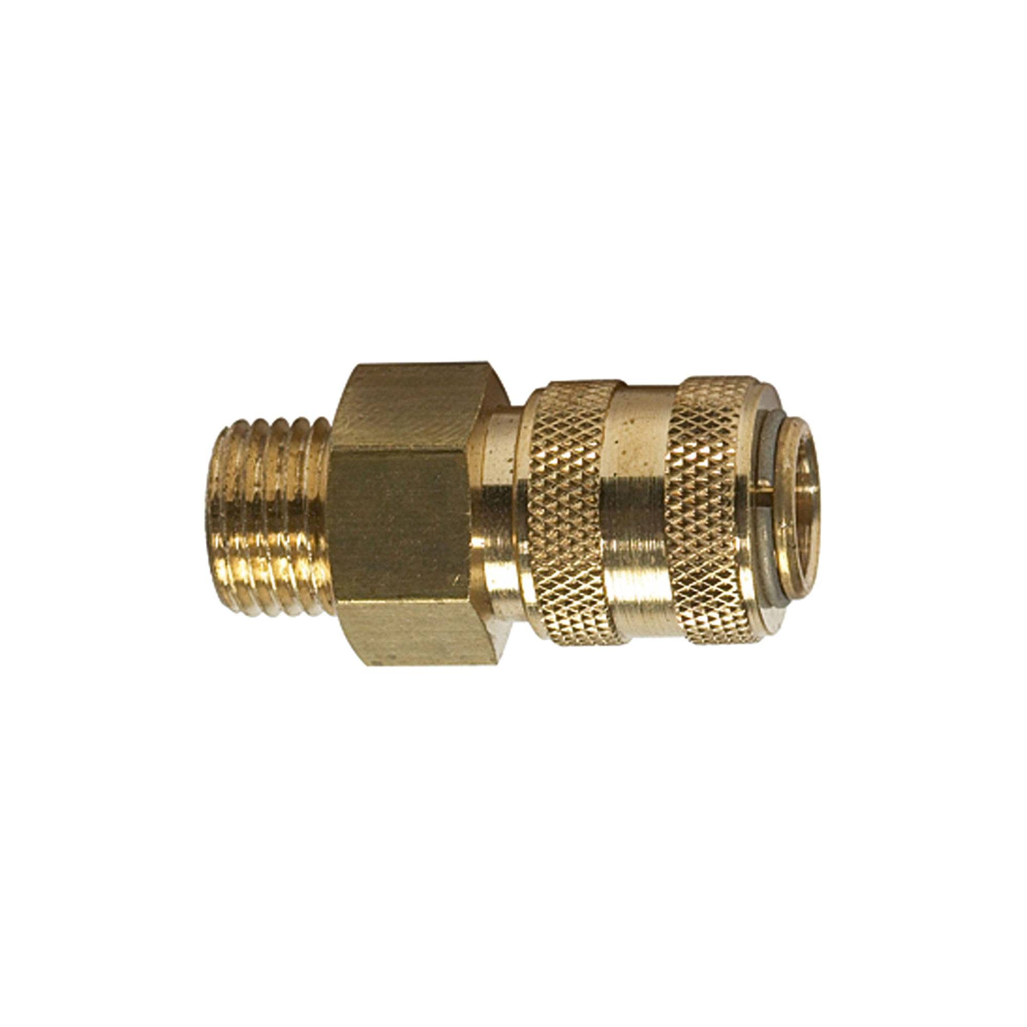 RIEGLER Schnellverschlusskupplung NW 5 »connect line«, MS blank, G 1/4 AG, Betriebsdr. 0 - 35 bar, Mediums-/Umgebungstem-0