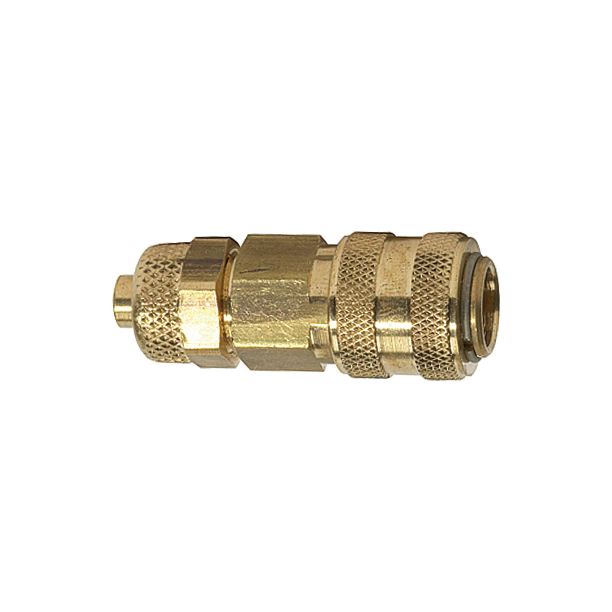 RIEGLER Schnellverschlusskupplung NW 5 »connect line« MS blank, Schlauch 6x4, Betriebsdr. 0 - 35 bar, Mediums-/Umgeb.tem-0