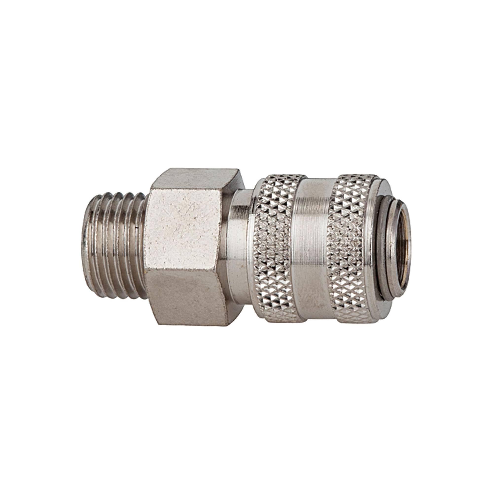 RIEGLER Schnellverschlusskupplung NW 5 »connect line«, MS vern., G 1/4 AG, Betriebsdr. 0 - 35 bar, Mediums-/Umgebungstem-0