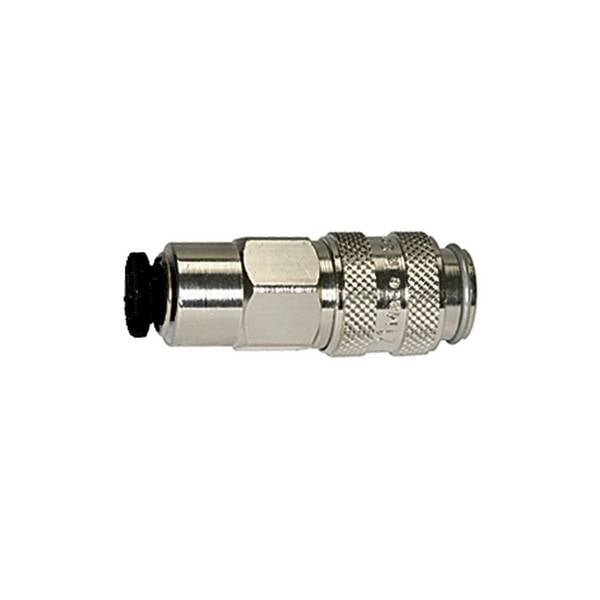 RIEGLER Schnellverschlusskupplung NW 5, MS vern., push-in Anschluss 6 mm, Betriebsdruck 0-35 bar, Mediums-/Umgebungstemp