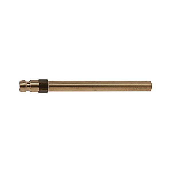RIEGLER Stecknippel-Rohr DN 6, Messing 2.0401, Rohr-Außen-Ø 10 mm, L=360 mm, SW11, PN max. 15 bar, Mediums-/Umgebungstem