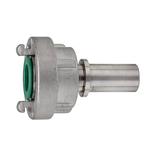 RIEGLER Storz-Kupplung, Schlauchstutzen, für Schaleneinband, drehbar, MS, Storz-Größe 25-D, LW 19, PN max. 16 bar, Temp.