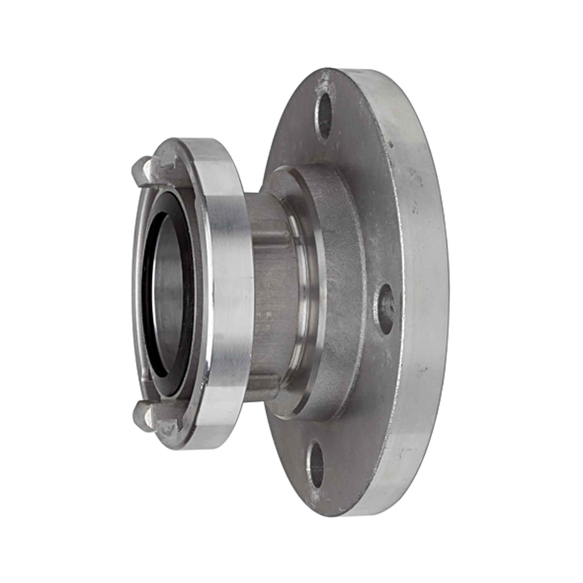 RIEGLER Storz-Übergangsstück, Alu, Storz-Größe 52-C, Knaggenabstand 66 mm, Flansch DN 50, PN max. 16 bar, Betriebstemp.-0