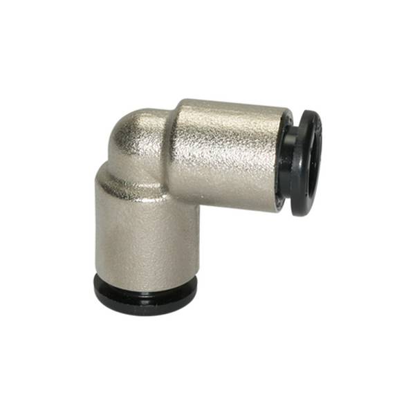 RIEGLER L-Steckverbindung »click-clock« Schlauch-Außen-Ø 5, Arbeitsdruck -0,99 bis 16 bar, Betriebstemp. -20 °C bis 80 °