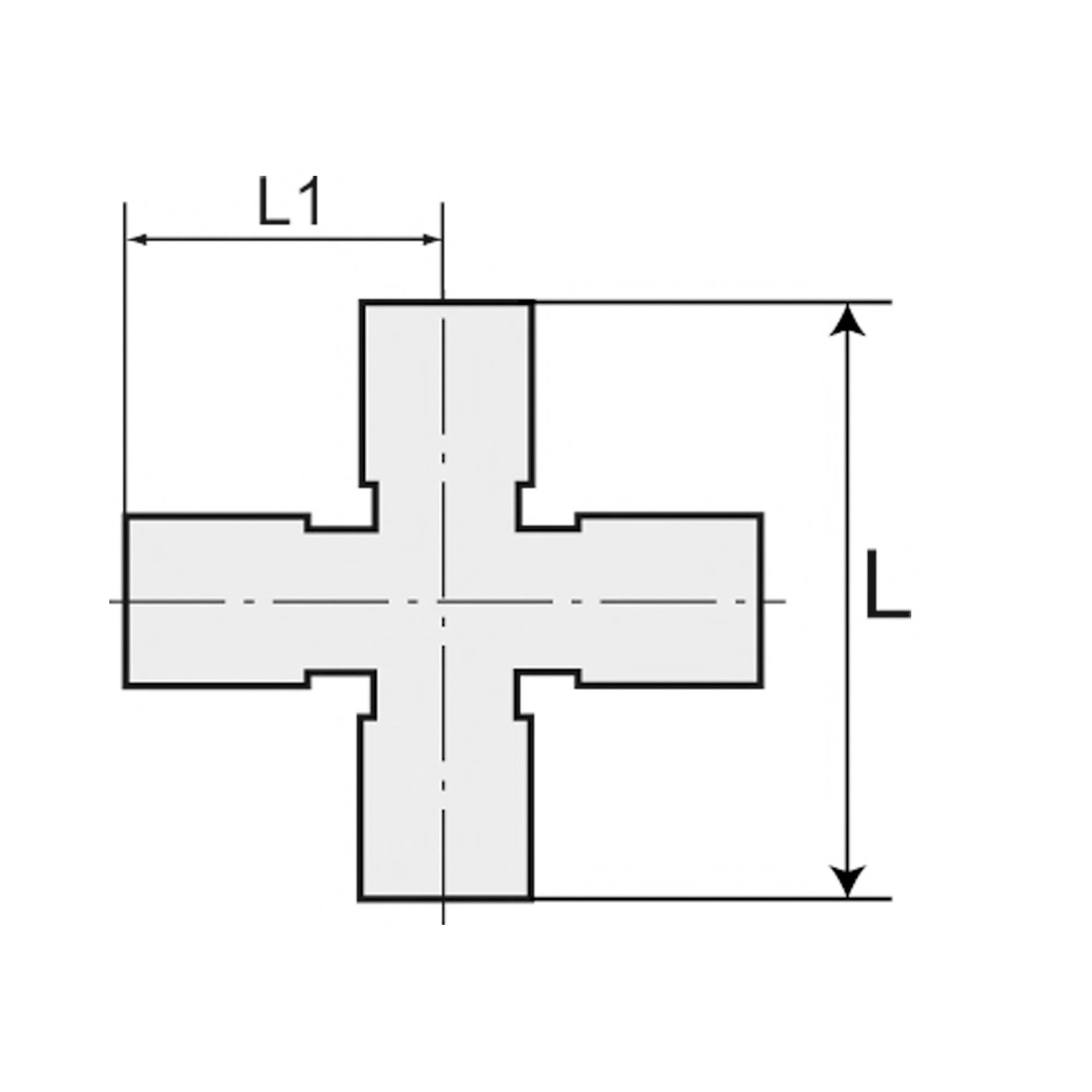 RIEGLER X-Steckverbindung »click-clock« Schlauch-Außen-Ø 6, Arbeitsdruck -0,99 bis 16 bar, Betriebstemp. -20 °C bis 80 °-1