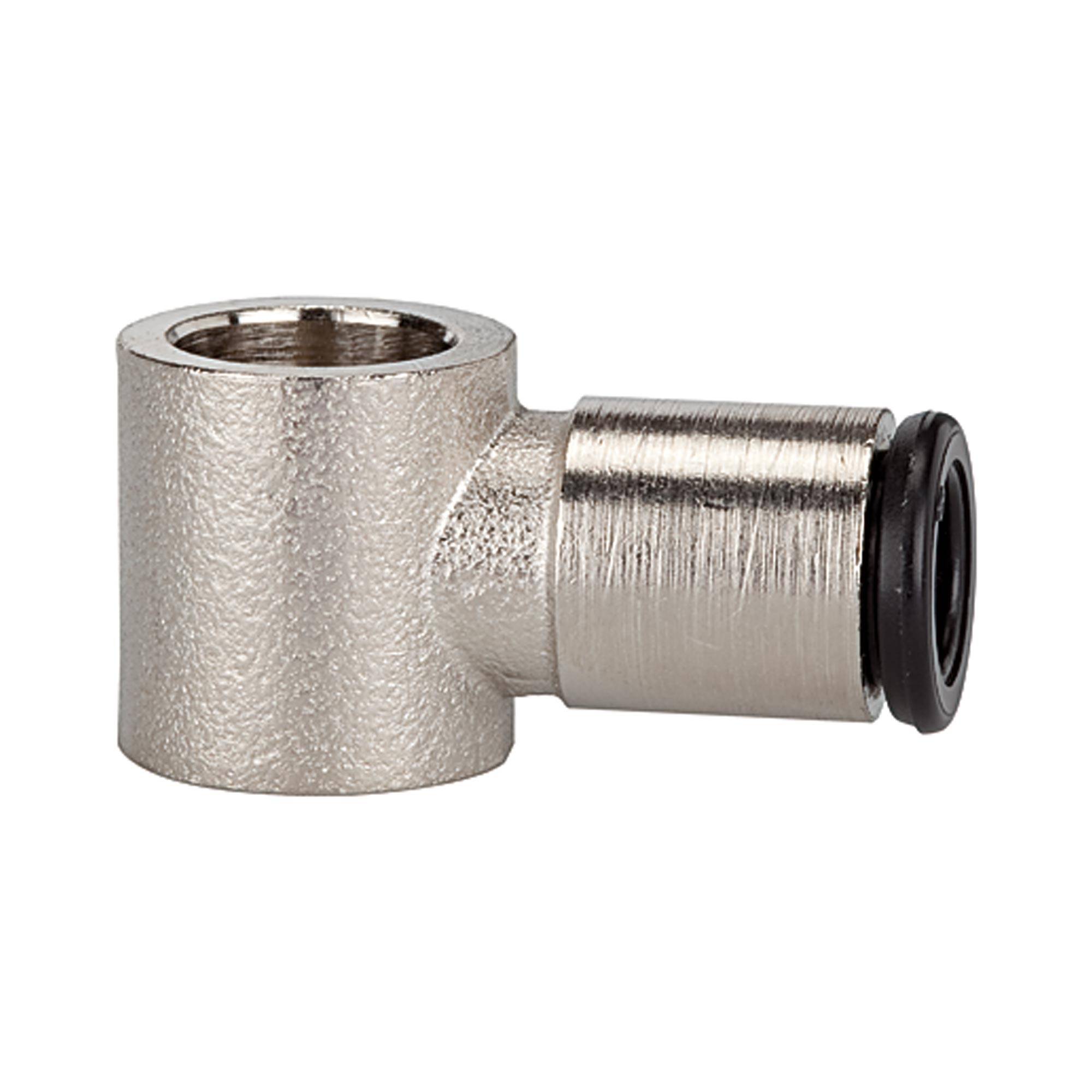 RIEGLER L-Ringstück, für Hohlschraube G 3/8, Schlauch-Außen-Ø 12, Arbeitsdruck -0,98 bis 16 bar, Betriebstemp. -20°C bis-0