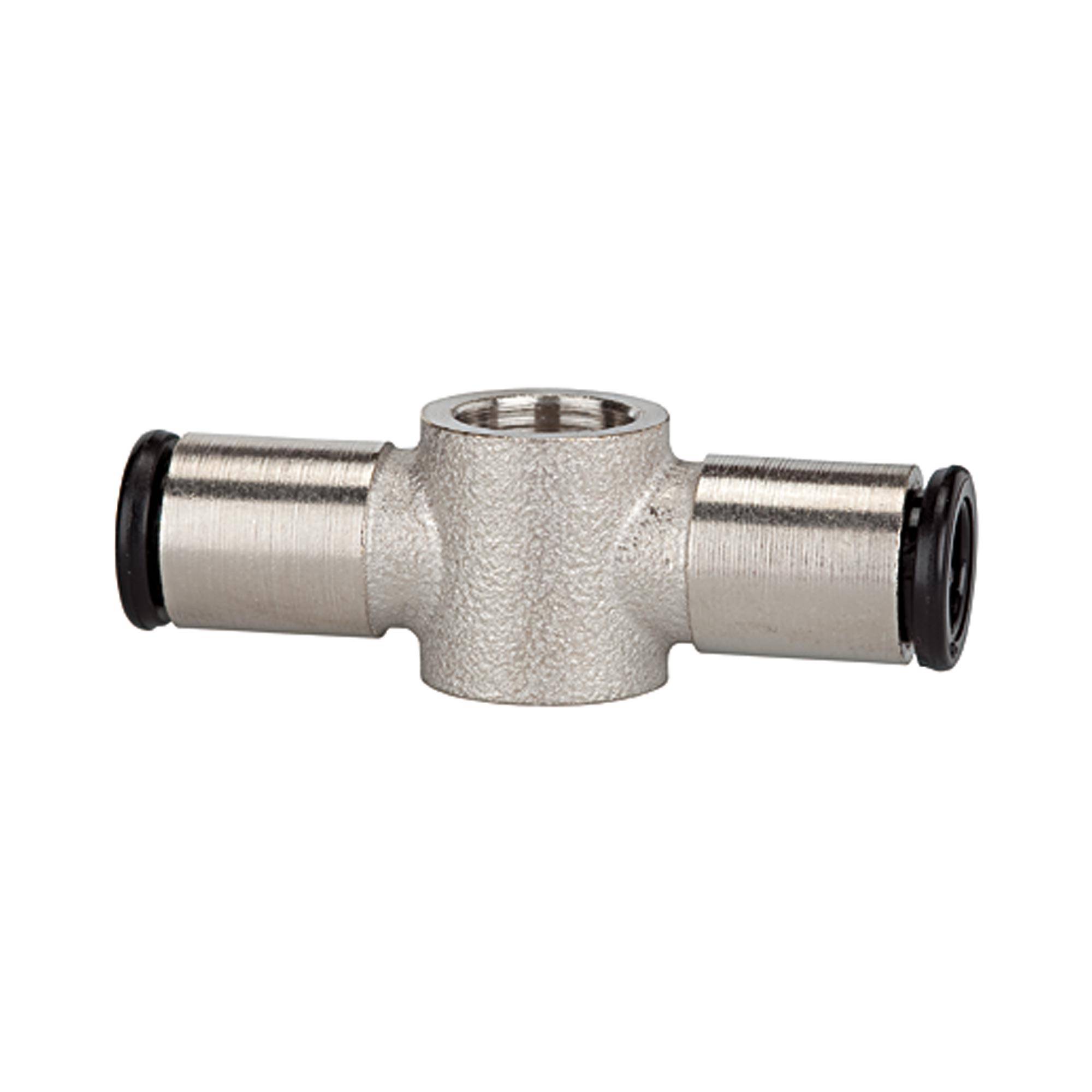 RIEGLER T-Ringstück, für Hohlschraube G 1/8, Schlauch-Außen-Ø 6, Arbeitsdruck -0,98 bis 16 bar, Betriebstemp. -20 °C bis-0