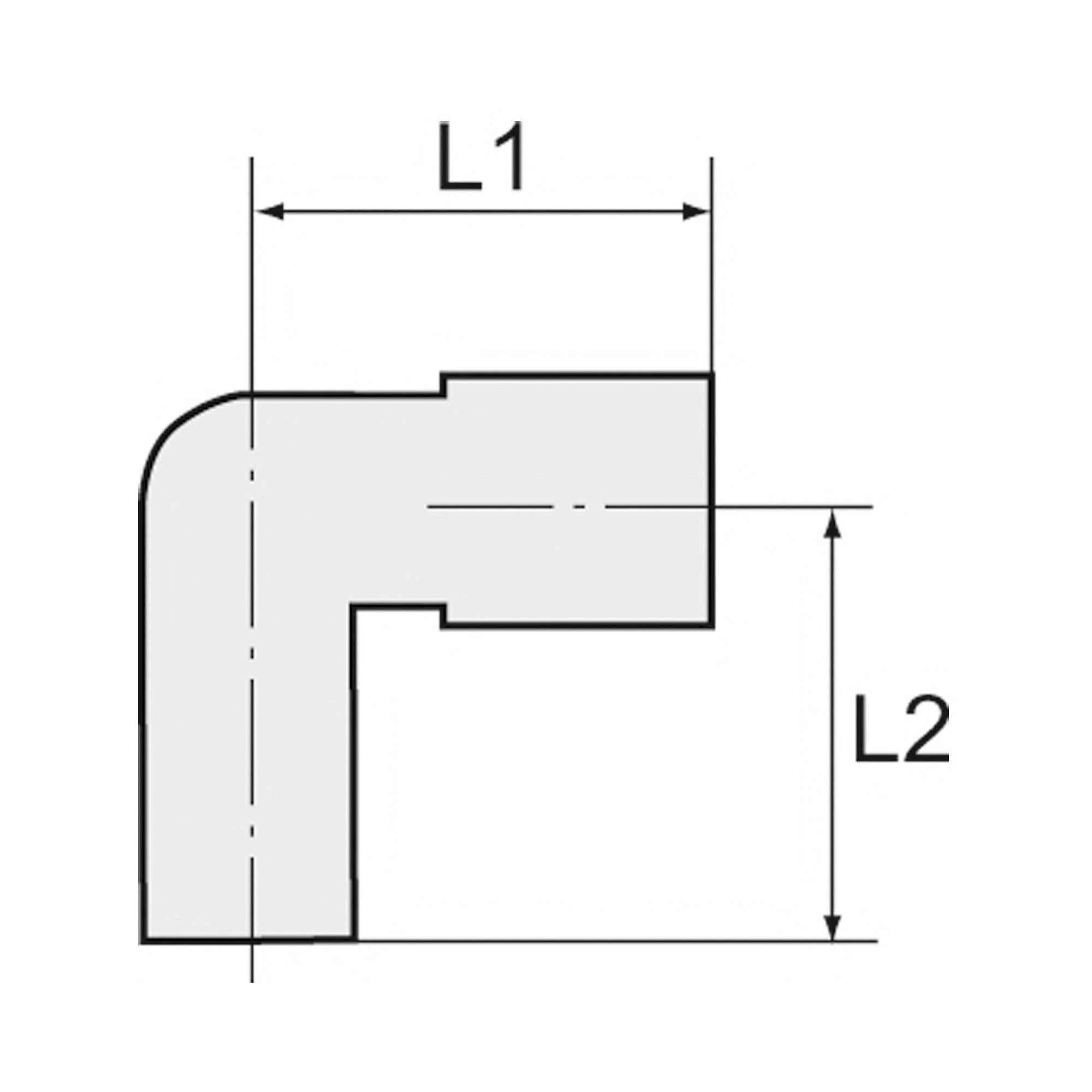 RIEGLER L-Steckverbindung, Stecknippel 6 mm »Blaue Serie« mini, für Schlauch-Außen-Ø 6 mm, pmax 10 bar, Kunststoff/MS ve-1
