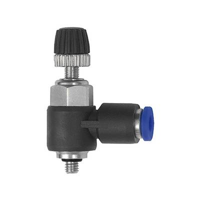 RIEGLER Drosselrückschlagventil »Blaue Serie« mini, Abluftdros., M3 a., f. Schl.-Außen-Ø 6 mm, pmax 10 bar, Kunststoff/M-0