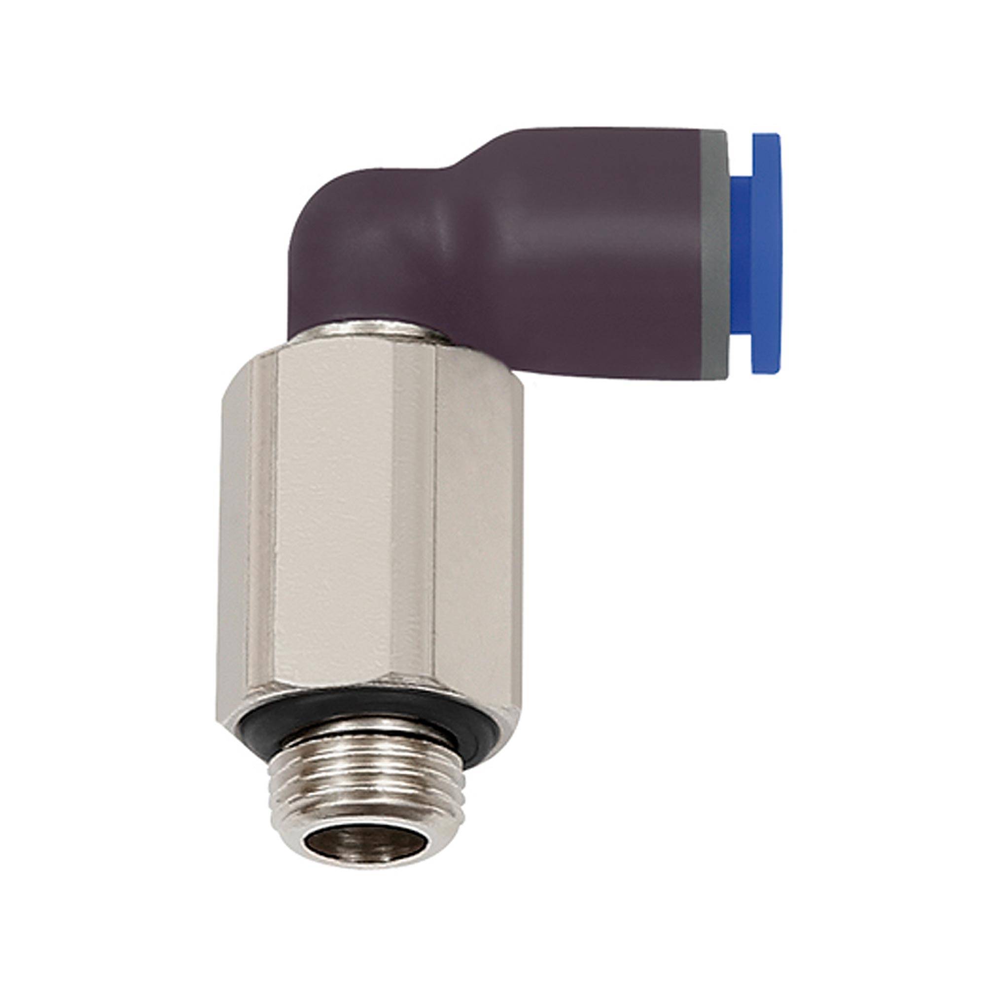 RIEGLER L-Steckverschraubung »Blaue Serie« lang, drehbar, G 3/8 a., f. Schlauch-Außen-Ø 16 mm, pmax kurzzeitig 15 bar, K-0