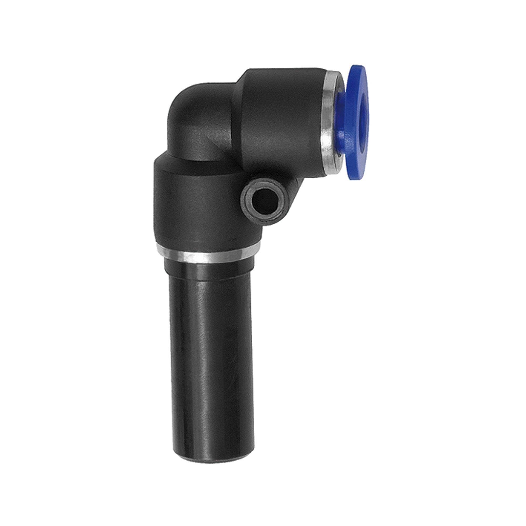 RIEGLER L-Steckverbindung, Stecknippel 10 mm »Blaue Serie«, red., für Schlauch-Außen-Ø 8 mm, pmax kurzzeitig 15 bar, Kun-0