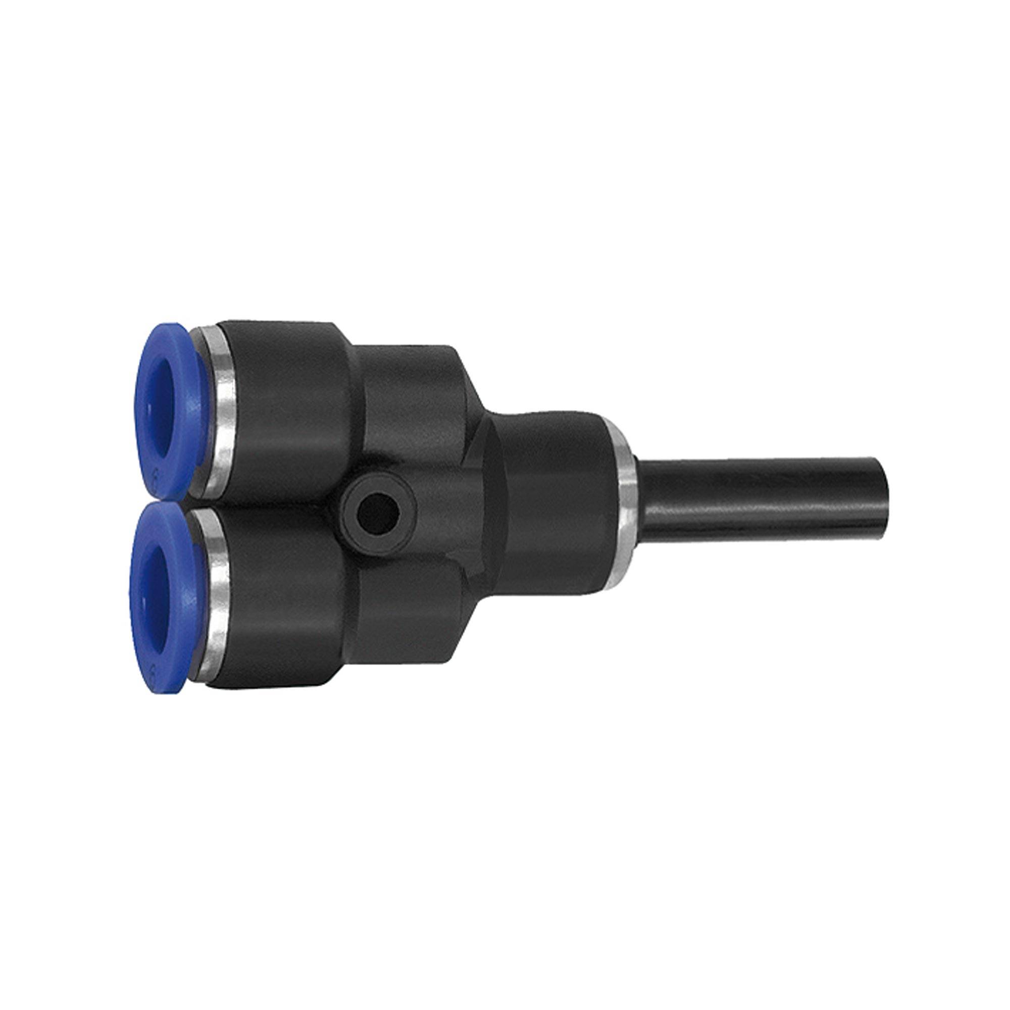 RIEGLER Y-Steckverbindung, Stecknippel 8 mm »Blaue Serie«, für Schlauch-Außen-Ø 8 mm, pmax kurzzeitig 15 bar, Kunststoff-0