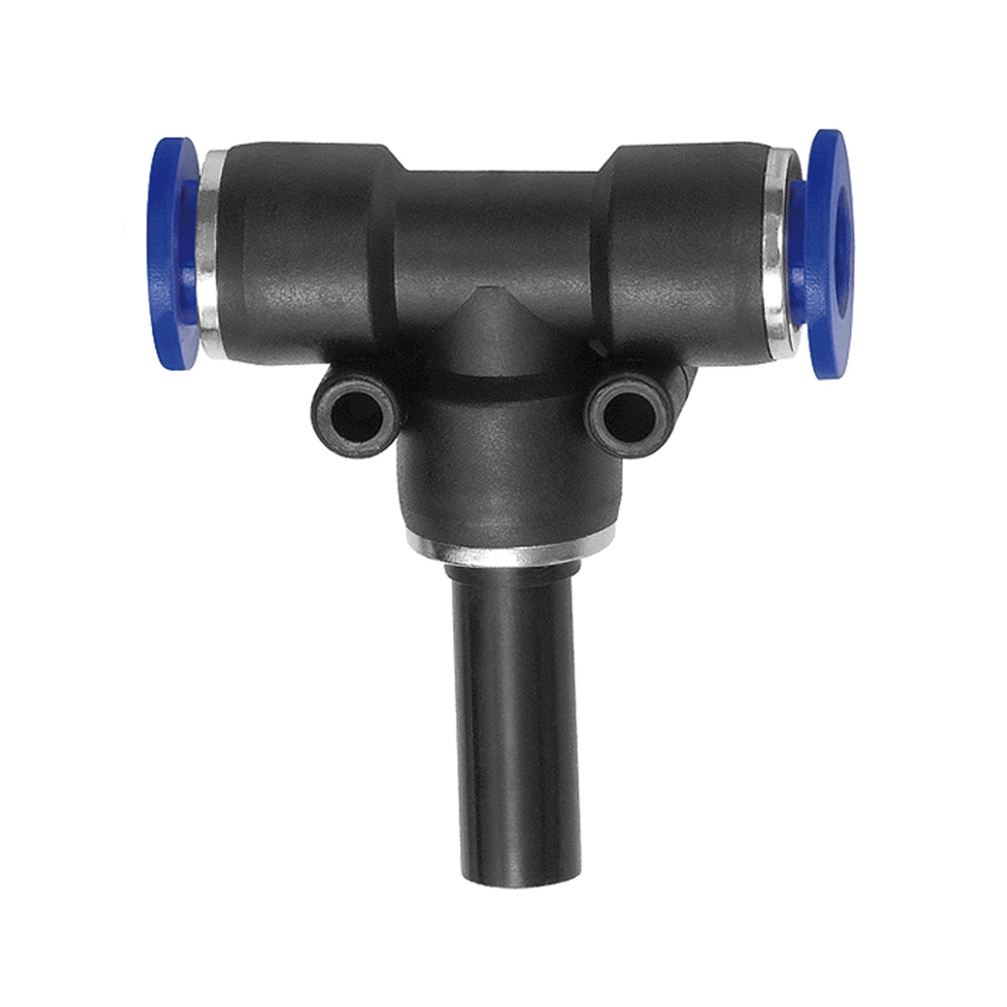 RIEGLER T-Steckverbindung, Stecknippel 10 mm »Blaue Serie«, red., für Schlauch-Außen-Ø 8 mm, pmax kurzzeitig 15 bar, Kun-0