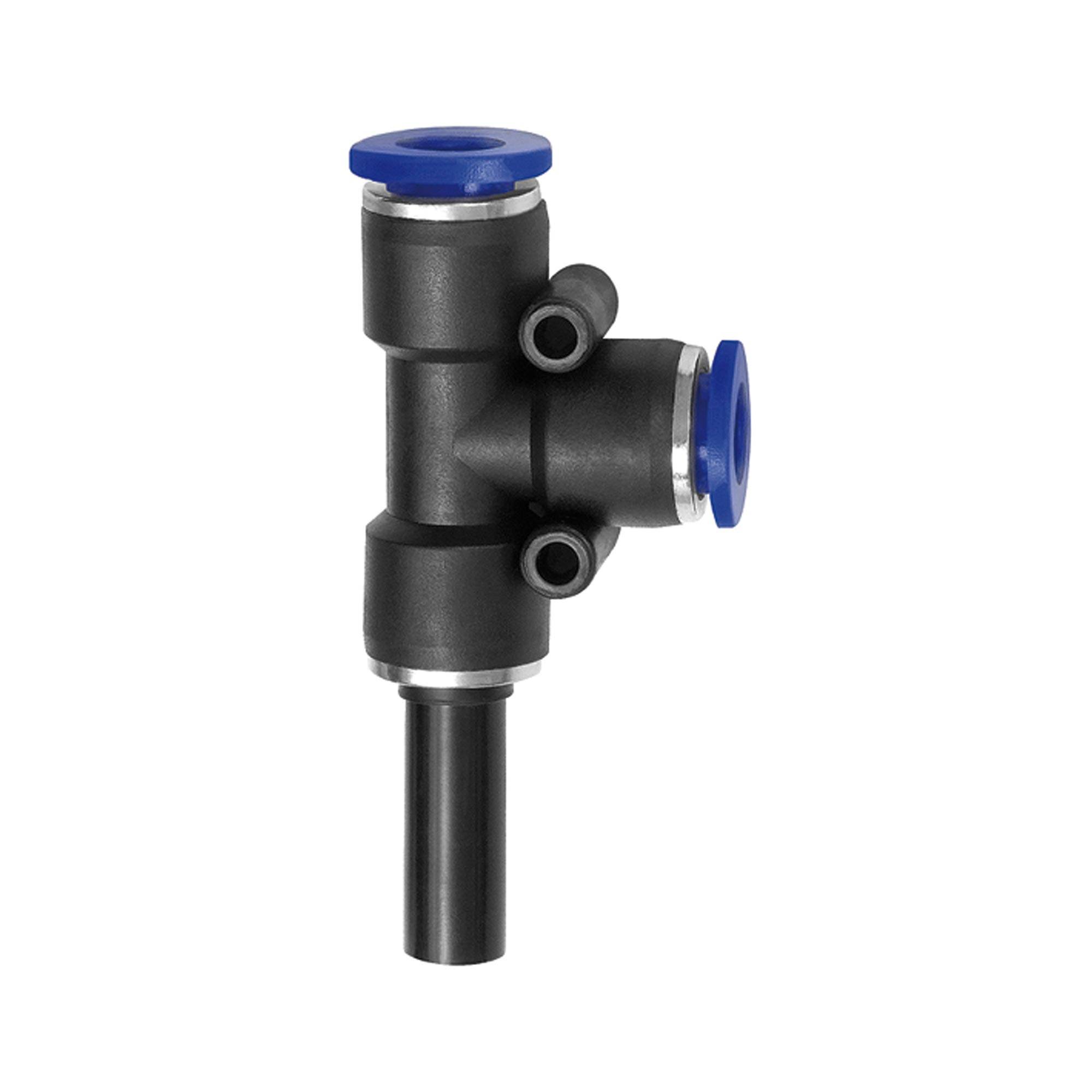 RIEGLER T-Steckverbindung, Stecknippel 10 »Blaue Serie«, für Schlauch-Außen-Ø 10 mm, pmax kurzzeitig 15 bar, Kunststoff,-0