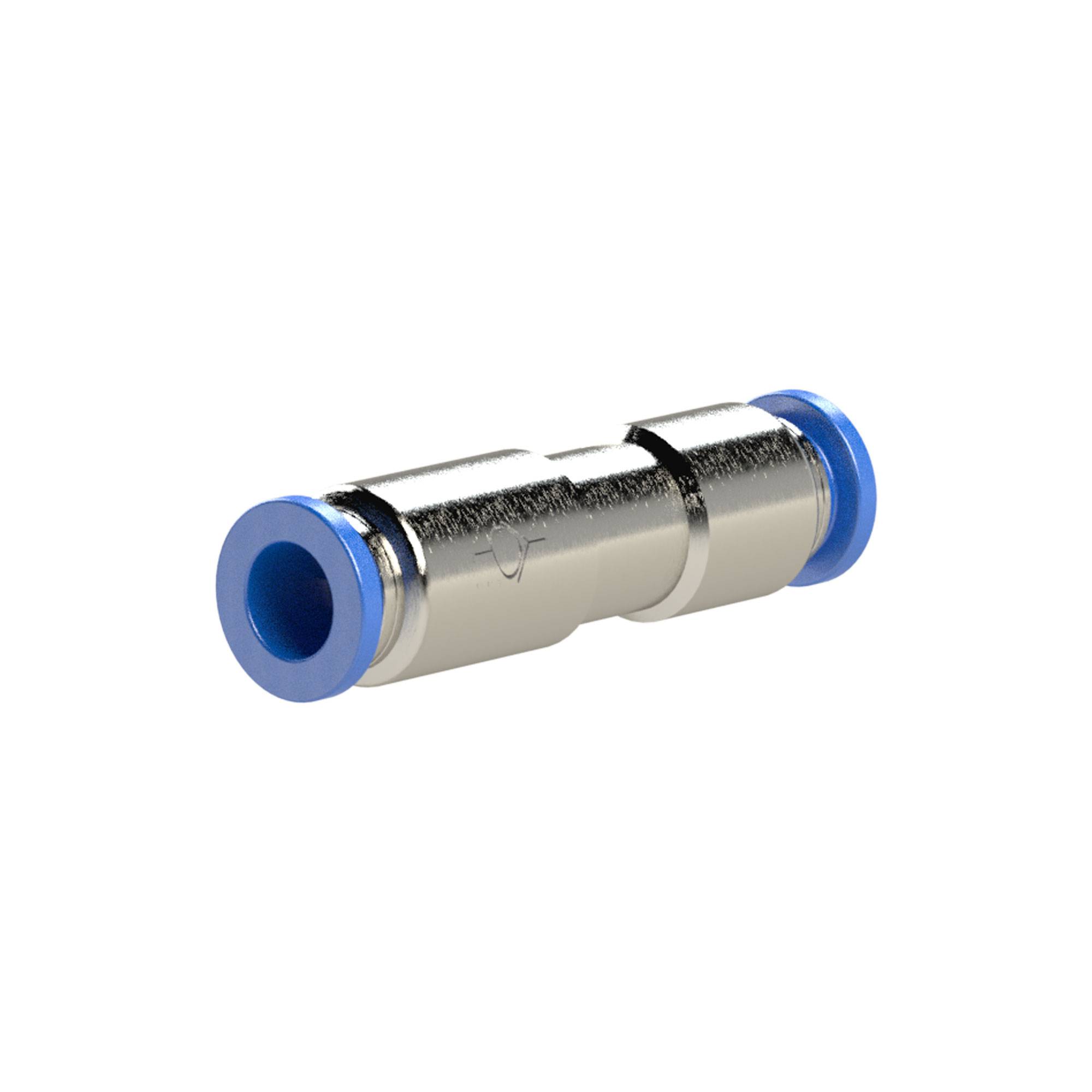RIEGLER Gerades Rückschlagventil »Blaue Serie«, Steckanschluss, f. Schlauch-Außen-Ø 6 mm, pmax. 10 bar, Messing vernicke-0