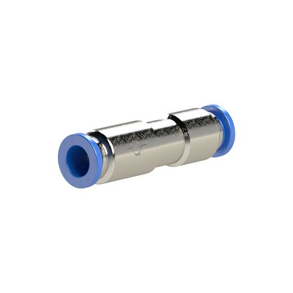 RIEGLER Gerades Rückschlagventil »Blaue Serie«, Steckanschluss, f. Schlauch-Außen-Ø 6 mm, pmax. 10 bar, Messing vernicke