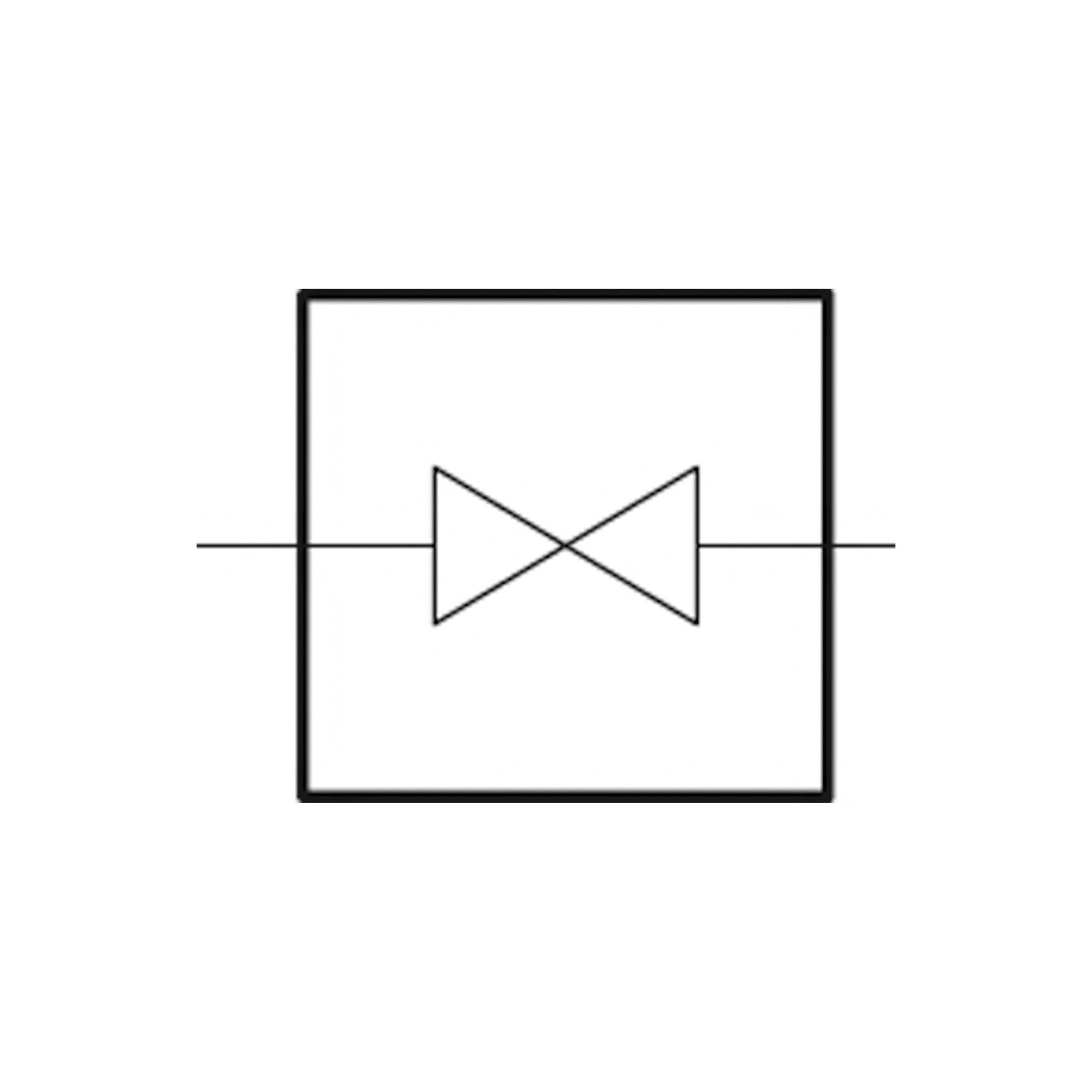 Symbolbild für RIEGLER Absperrventil »Blaue Serie«, Steckanschluss, R 1/4 a., für Schl.-Außen-Ø 8 mm, pmin 1,5 bar, pmax kurzzeitig 15