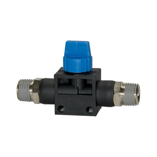 RIEGLER Absperrventil »Blaue Serie«, R 1/2 a., R 1/2 a., mit Gewindebeschichtung, pmin 1,5 bar, pmax kurzzeitig 15 bar,