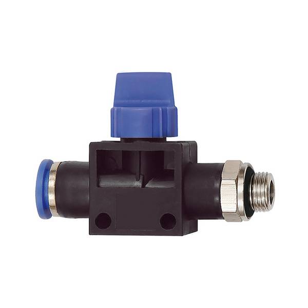 RIEGLER 3/2-Wegeventil »Blaue Serie«, Steckanschluss, G 1/2 a., f. Schlauch-A-Ø 10 mm, pmin 1,5 bar, pmax kurzzeitig 15