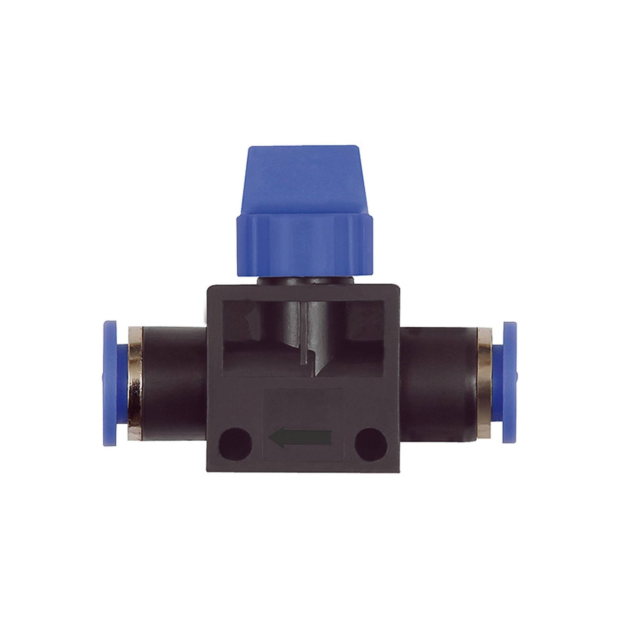 RIEGLER 3/2-Wegeventil »Blaue Serie«, Steckanschluss, für Schlauch-Außen-Ø 12 mm, pmin 1,5 bar, pmax kurzzeitig 15 bar,-0