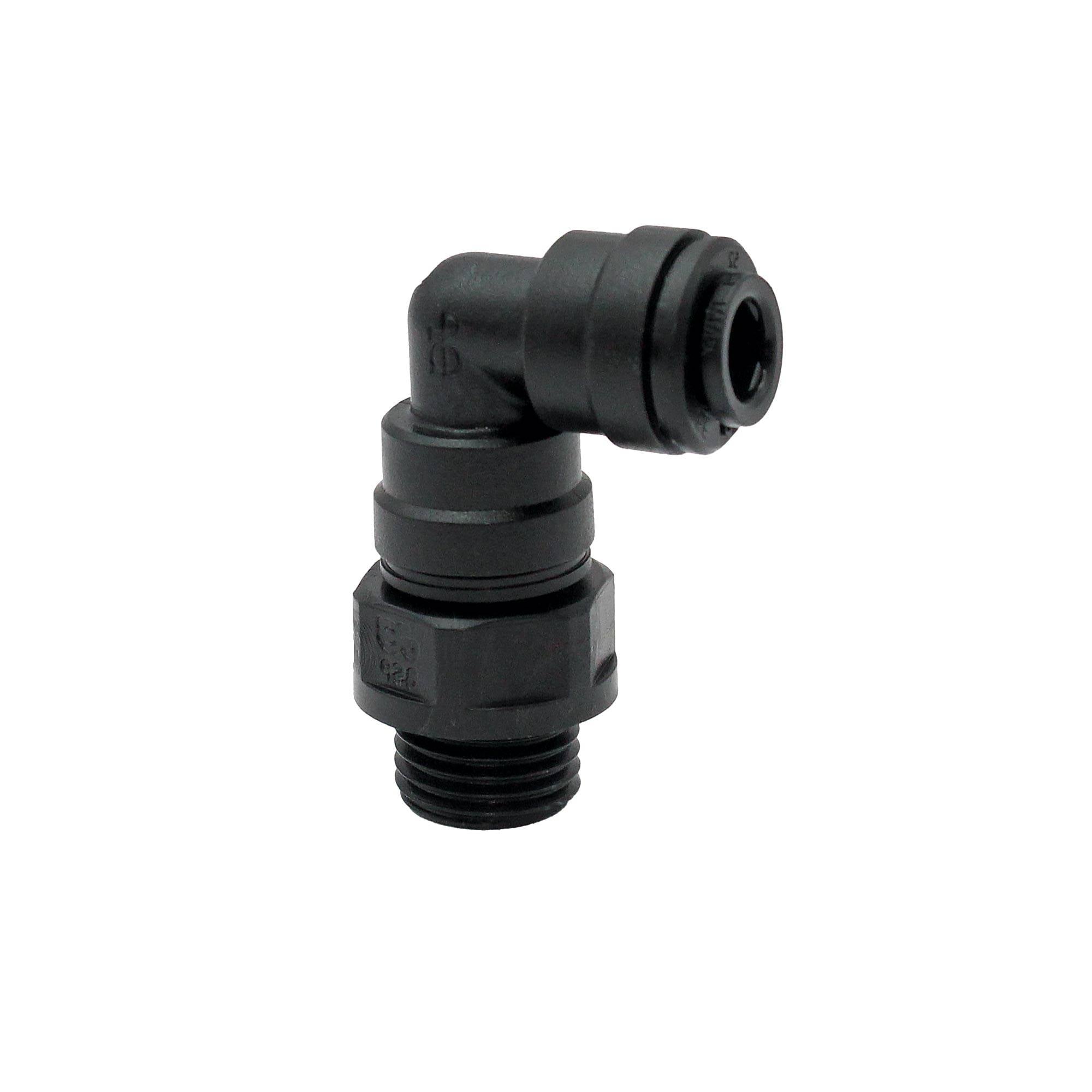 RIEGLER Winkel-Einschraubverschraubung POM, G 1/2 a., für Schlauch-Außen-Ø 12 mm, Arbeitsdruck -0,95 bis 10 bar . Schne-0