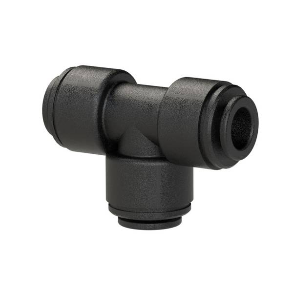 RIEGLER T-Verbinder POM, für Rohr-Außen-Ø 5 mm, Arbeitsdruck -0,95 bis 16 bar .  Schnellsteckverbinder mit hoher Festigk