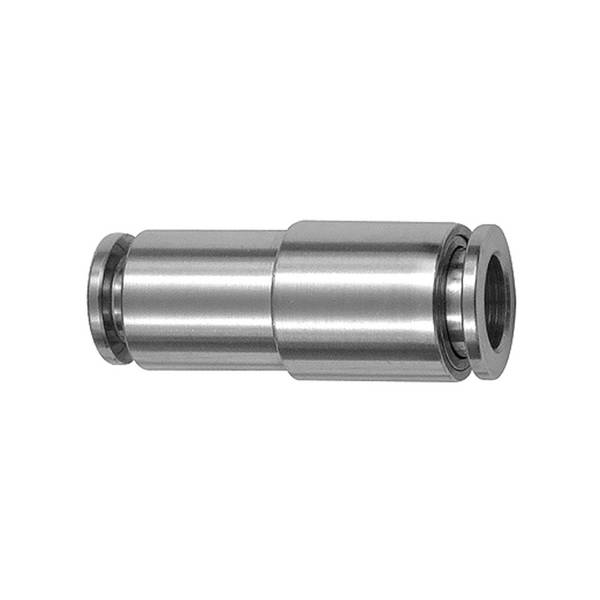 RIEGLER Gerade Steckverbindung, reduzierend, für Schlauch-Außen-Ø 8/6 mm, Arbeitsdruck -0,98 - 20 bar, Edelstahl 1.4404.