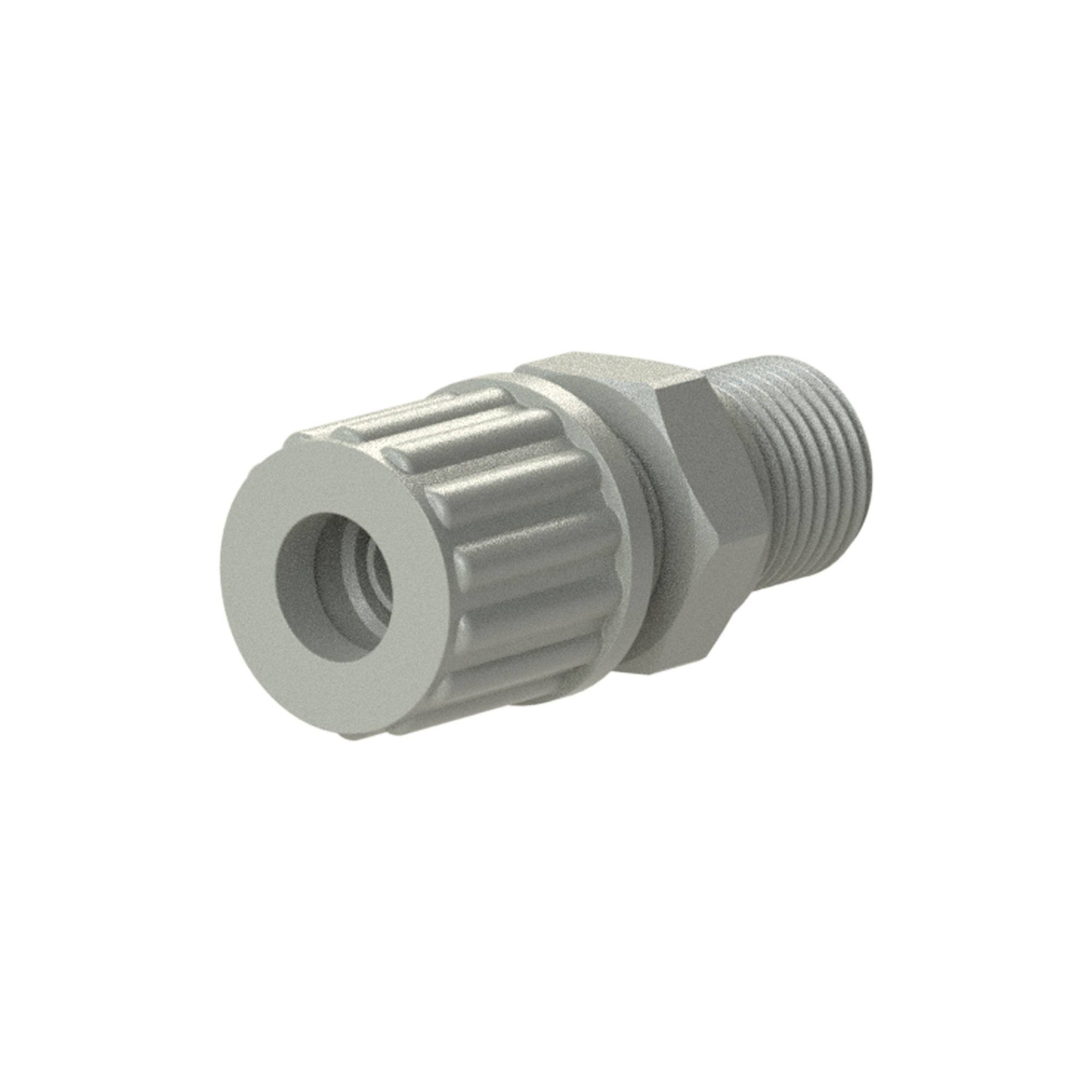 RIEGLER Gerade Einschraubverschraubung, G 1/8 a., für Schlauch 9/12 mm, SW 22, Arbeitsdruck max. 10 bar (20 °C) / max. 2-0