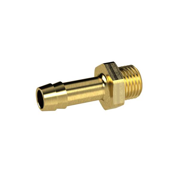 RIEGLER Einschraubschlauchtülle, G 3/8 a., für Schlauch LW 13 mm, SW 19, Messing, Arbeitsdruck max. 25 bar, Betriebstemp