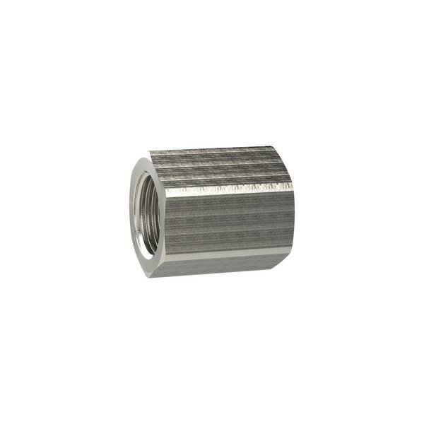 RIEGLER Muffe mit Außensechskant, reduzierend, G 1/4 i., G 3/8 i., Messing vern., Arbeitsdruck max. 25 bar, Betriebstemp