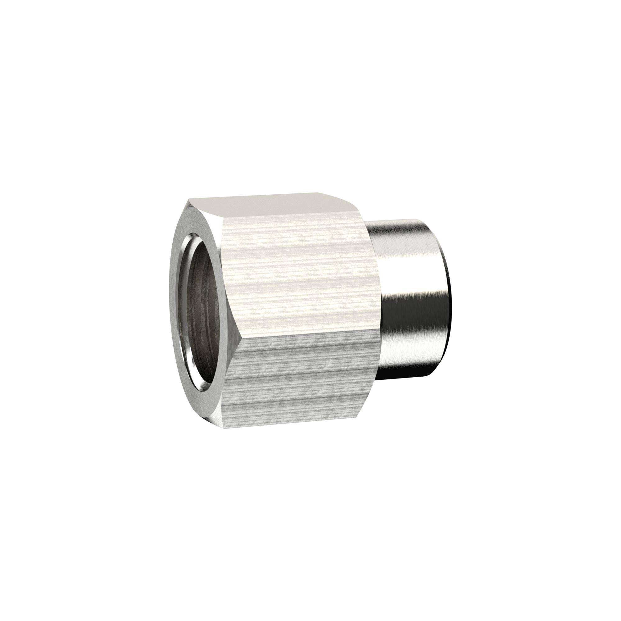 RIEGLER Muffe, reduzierend, G 1 i., G 3/4 i., SW 38, Messing vernickelt, Arbeitsdruck max. 25 bar, Betriebstemp. max. 15-0