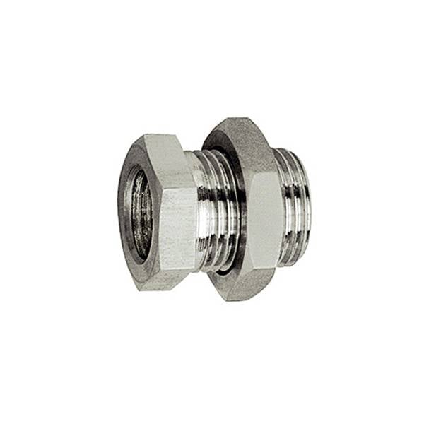 RIEGLER Schottverschraubung, G 3/8 a., G 1/4 i., SW1 19, SW2 24, Edelstahl 1.4571, Arbeitsdruck max. 60 bar, Betriebstem