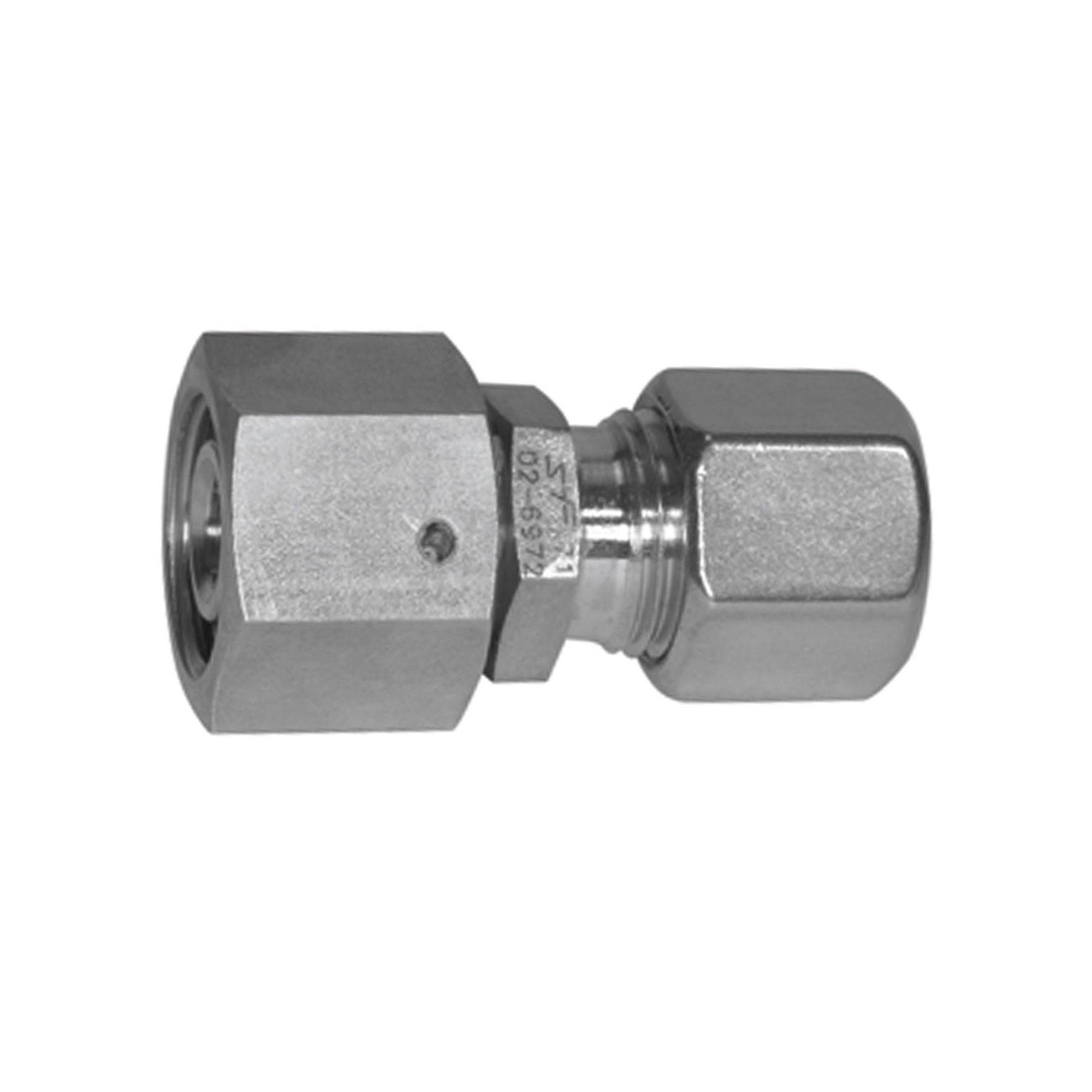 RIEGLER Reduzierverschraubung, Dichtkegel, Mutter M18x1,5 i., Rohr-Außen-Ø1 12 mm, Rohr-Außen-Ø2 6 mm, PN max. 315 bar,-0