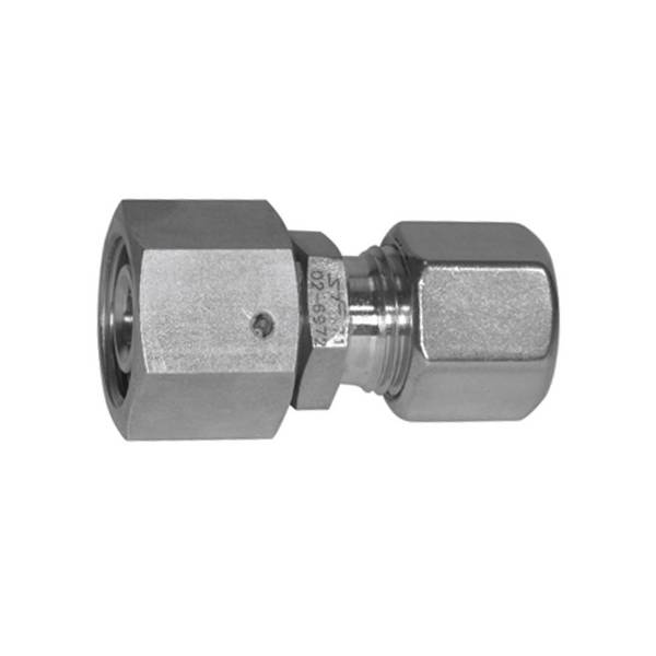 RIEGLER Reduzierverschraubung, Dichtkegel, Mutter M26x1,5 i., Rohr-Außen-Ø1 18 mm, Rohr-Außen-Ø2 6 mm, PN max. 315 bar,