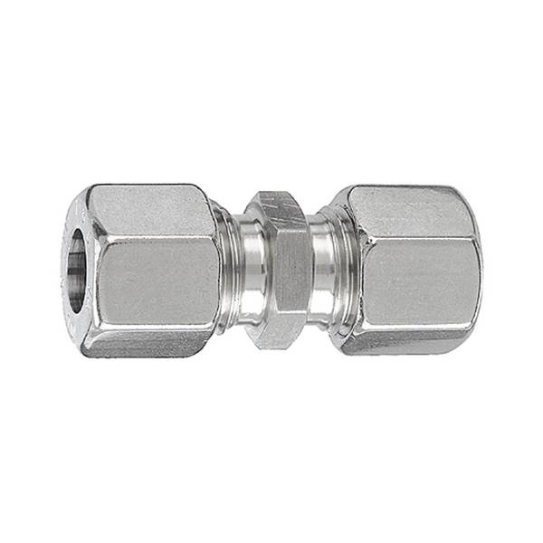 RIEGLER Gerade Verschraubung, Rohr-Außen-Ø 8 mm, PN max. 315 bar, Edelstahl 1.4571.  Geeignet für Druckluft, Flüssigkeit