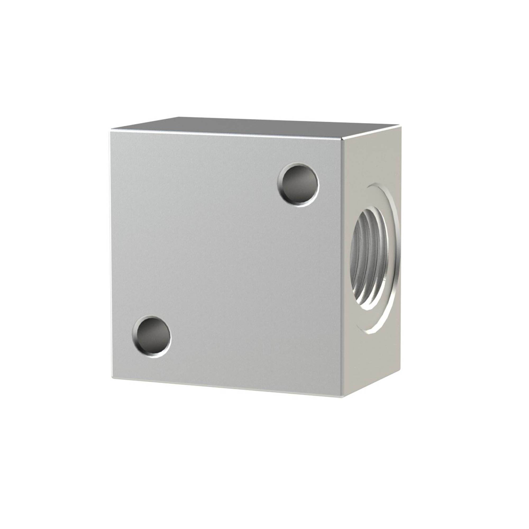 RIEGLER T-Verteiler, anflanschbar, G 3/8 Aluminium, SW 25.-0