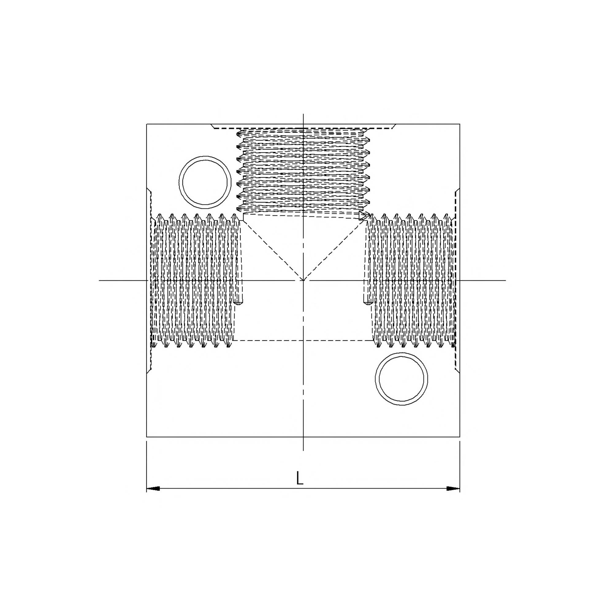 RIEGLER T-Verteiler, anflanschbar, G 3/8 Aluminium, SW 25.-1
