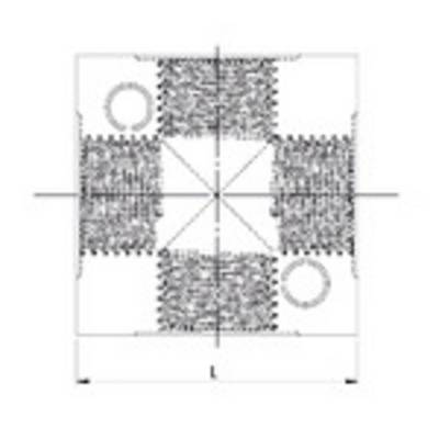 RIEGLER Kreuz-Verteiler, anflanschbar, G 3/8 Aluminium, SW 25.-1