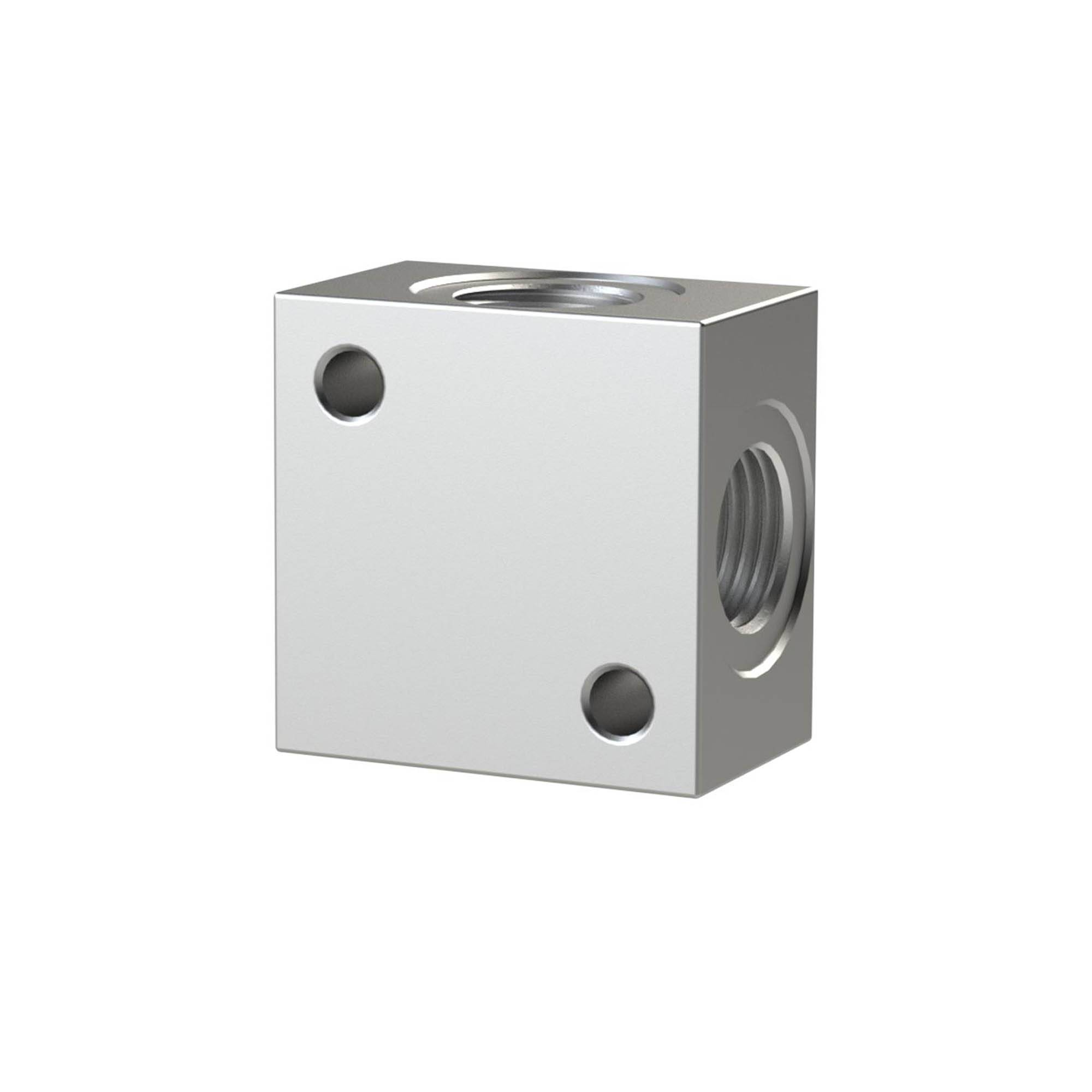 RIEGLER Kreuz-Verteiler, anflanschbar, G 3/8 Aluminium, SW 25.-0