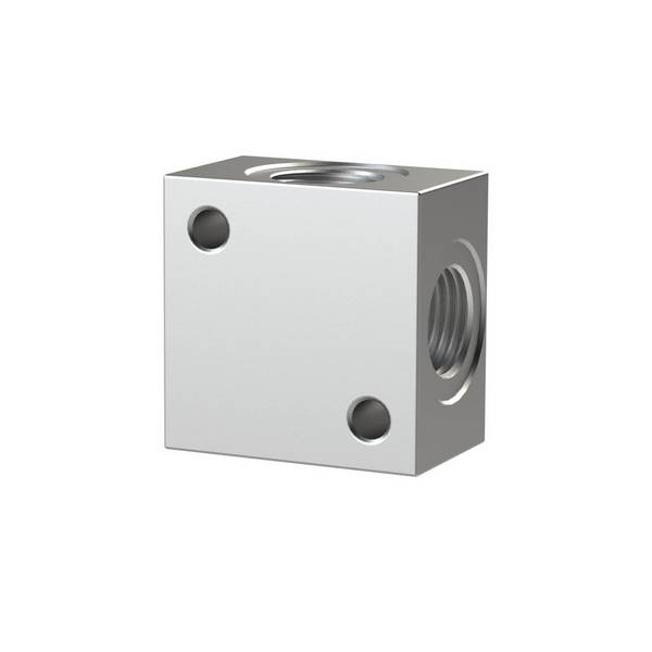 RIEGLER Kreuz-Verteiler, anflanschbar, G 3/8 Aluminium, SW 25.