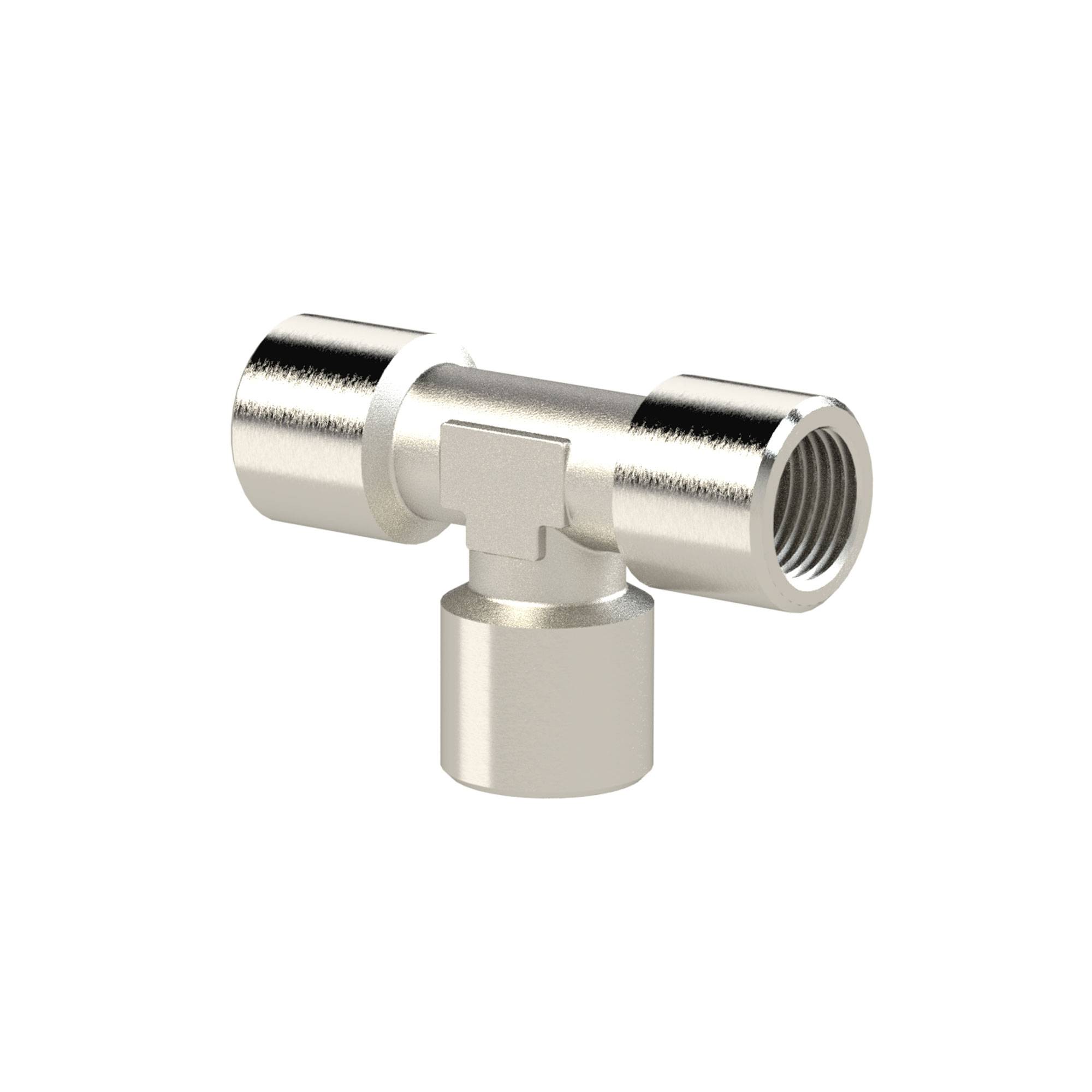 RIEGLER T-Stück, innen/innen/innen, G 1/4, SW 13, Betriebsdruck max. 60 bar, Betriebstemperatur max. 150 °C, Messing ver-0
