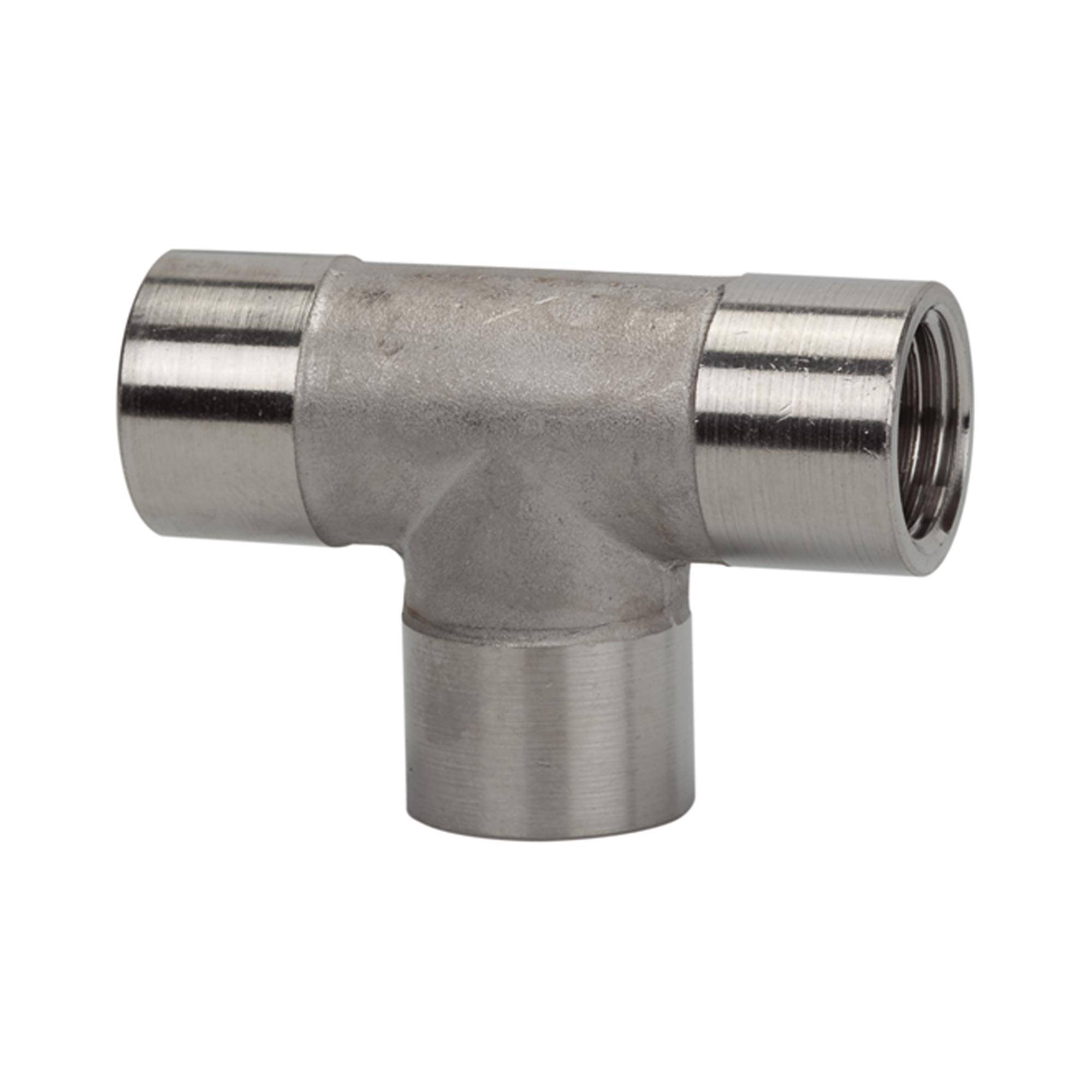 RIEGLER T-Stück, innen/innen/innen, G 1/8, Betriebsdruck max. 150 bar, Betriebstemperatur -20 °C bis 150 °C, Edelstahl 1-0