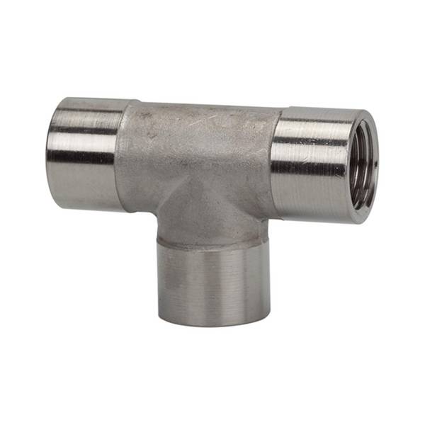 RIEGLER T-Stück, innen/innen/innen, G 1/8, Betriebsdruck max. 150 bar, Betriebstemperatur -20 °C bis 150 °C, Edelstahl 1