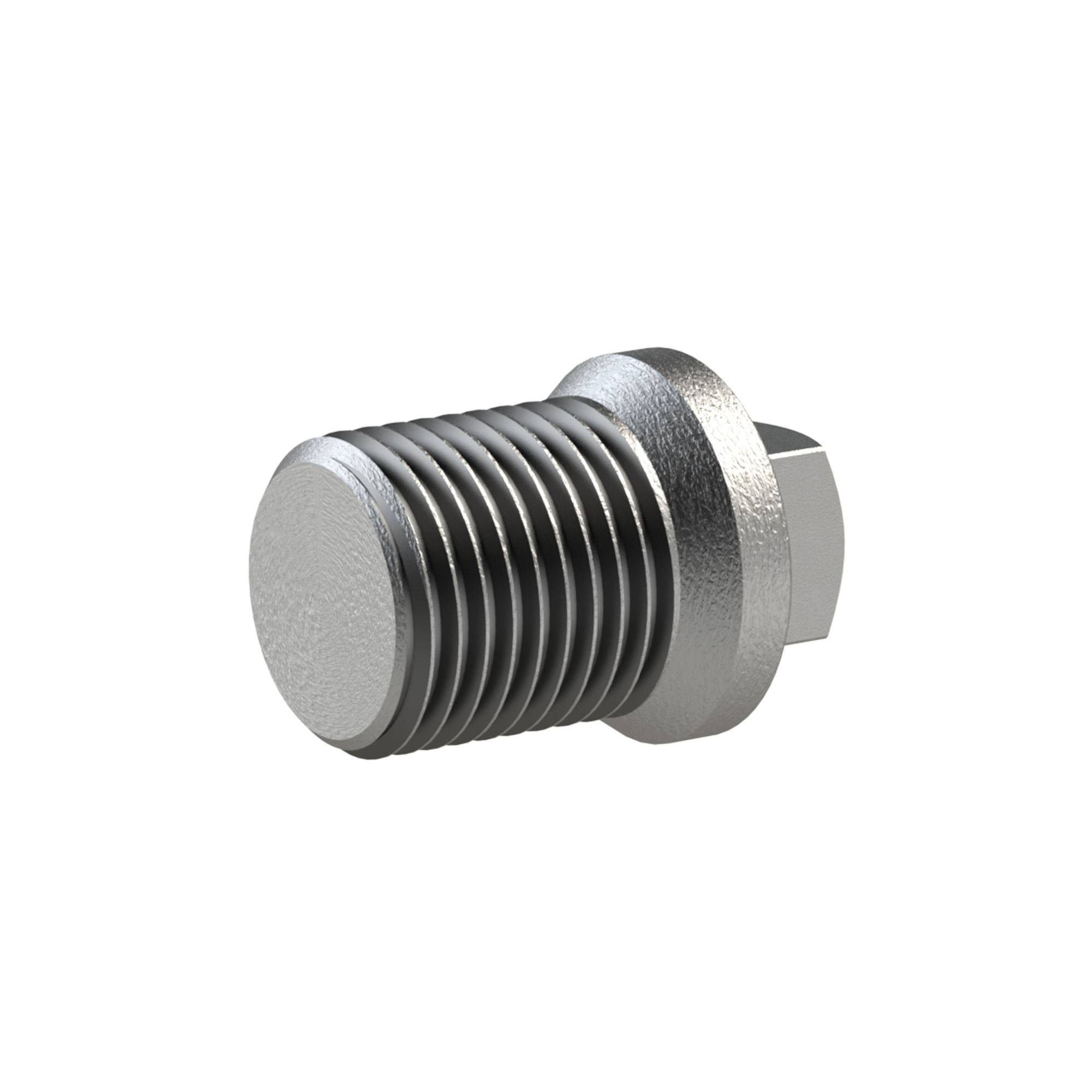RIEGLER Stopfen 290, AG, R 3/8, Betriebstemperatur -20 °C bis 300 °C, schwarzer Temperguss, feuerverzinkt, DIN EN 10242.-0