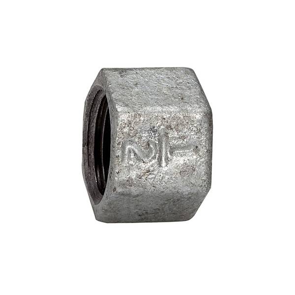 RIEGLER Kappe 300, IG, Rp 1 1/2, Betriebstemperatur -20 °C bis 300 °C, schwarzer Temperguss, feuerverzinkt, DIN EN 10242